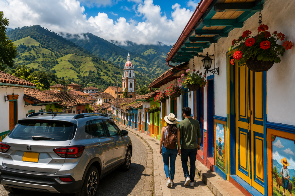 alquiler carro Medellín para descubrir el pueblo de Jardín Antioquia