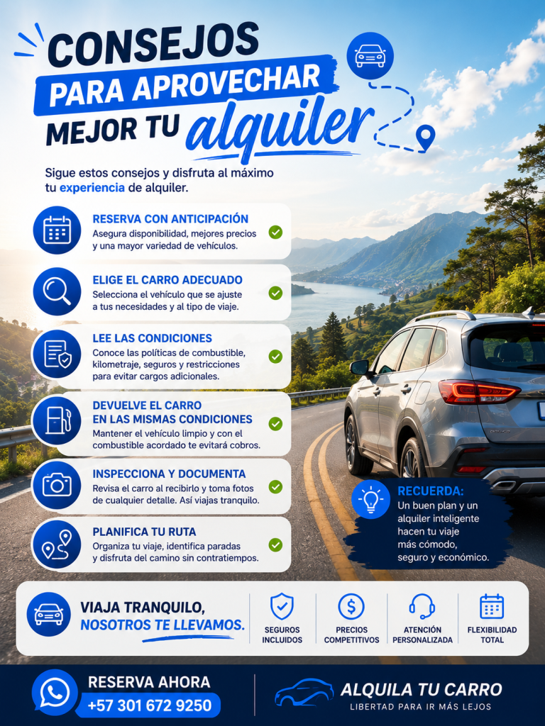 como aprovechar tu carro en alquiler